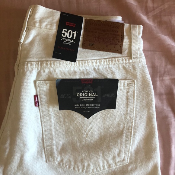!LAST DAY!  Levi’s 501 Original Cropped | white | 31x26 - Picture 3 of 5